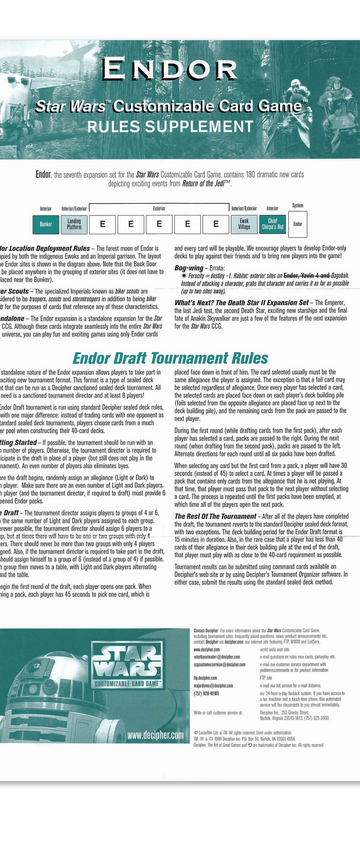 Endor rules supplement front