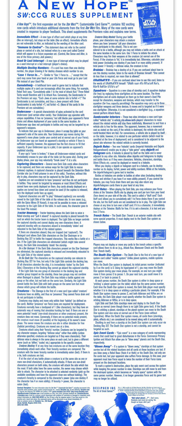 A New Hope Limited rules supplement front